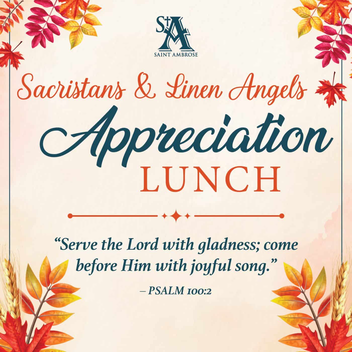 Appreciation Lunch: Sacristans & Linen Angels